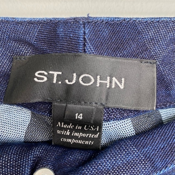 St.John denim patchwork high waisted jeans size 14 - Picture 12 of 14